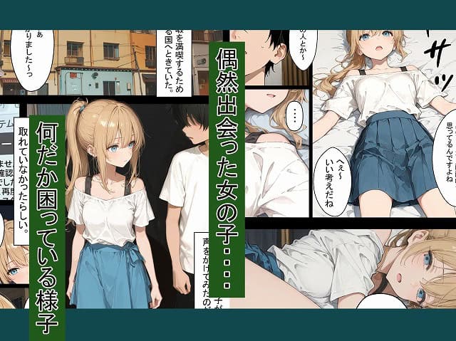 白い服の金髪女性が男性の横に立ち、別コマでベッドに仰向けになる