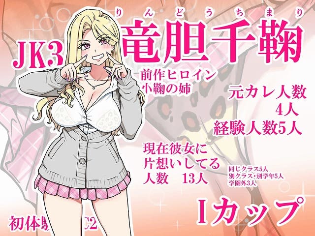 竜胆千鞠がカーディガンと制服姿で立ち、頬に指を当てて笑う
