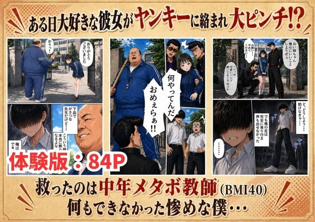 校門前の出来事をまとめた体験版紹介、救ったのは中年メタボ教師の見出し