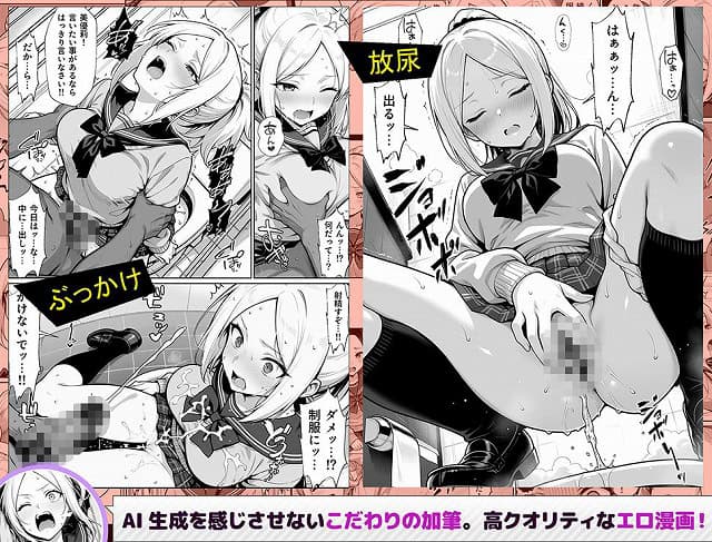 制服姿の美優莉が目を閉じて横になり、疲れた顔のカットが複数並んでいる