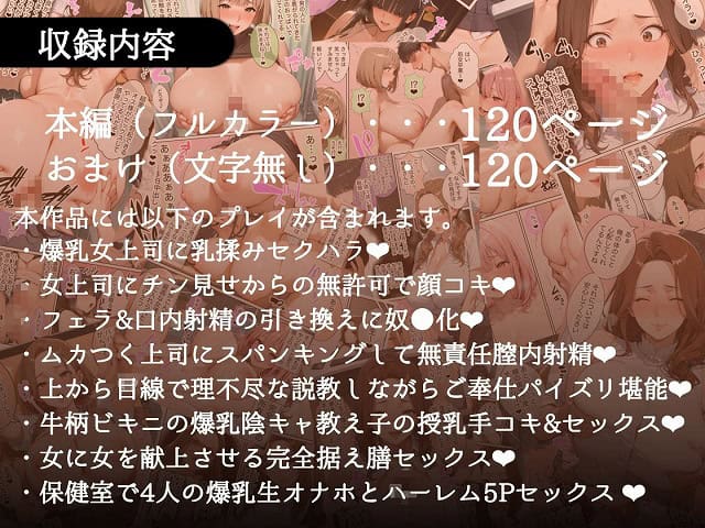 本編120ページとおまけ文字なし120ページの収録説明が白文字で大きく表示される